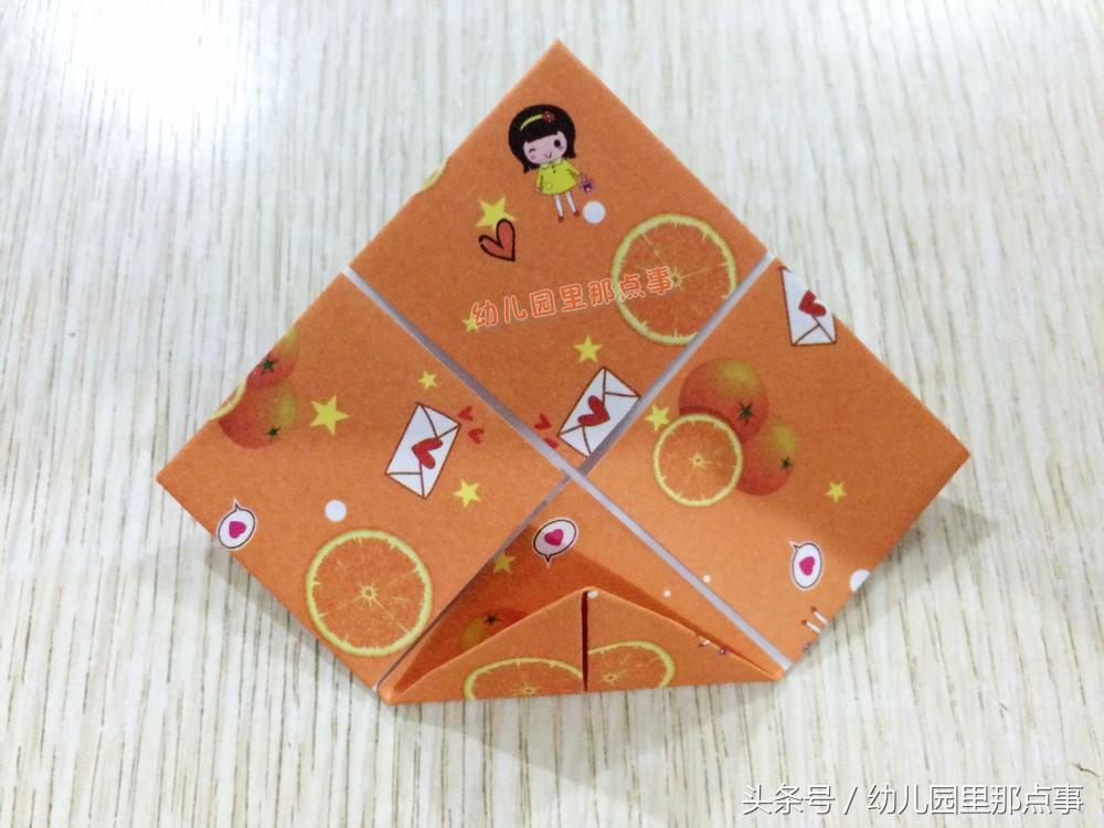 制作剪纸红灯笼的折纸步骤,亲子手工折纸灯笼