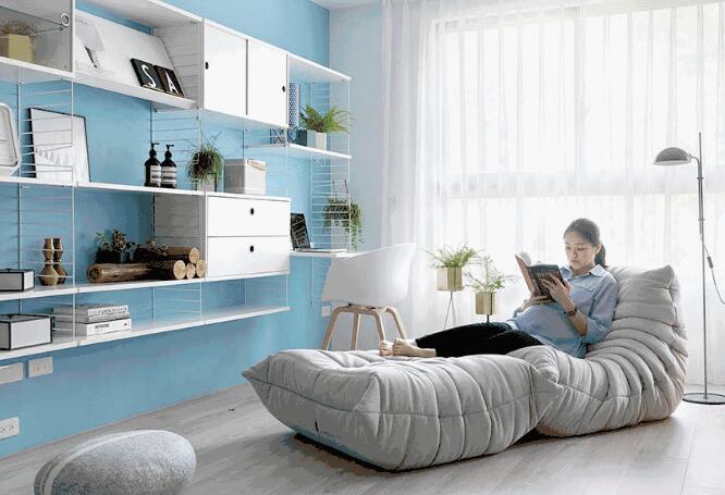 360度旋转电视墙效果图,宜家风格装修电视墙