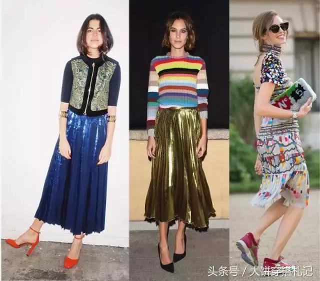 不同颜色百褶裙穿搭春天,不同身高百褶裙长度