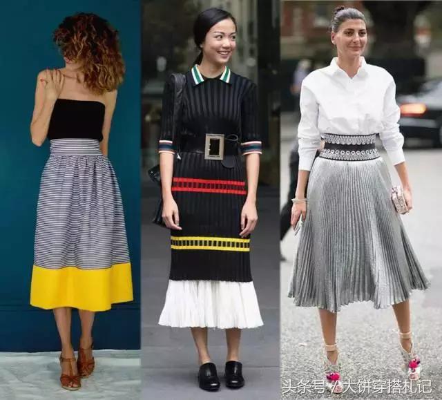 不同颜色百褶裙穿搭春天,不同身高百褶裙长度