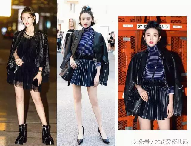 不同颜色百褶裙穿搭春天,不同身高百褶裙长度