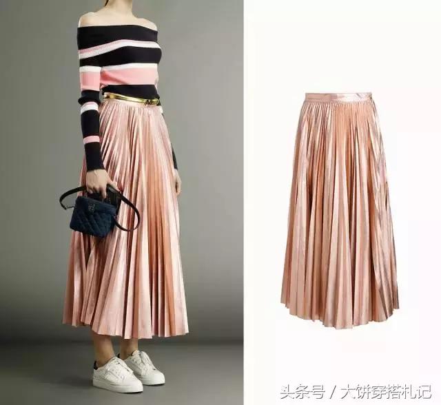 不同颜色百褶裙穿搭春天,不同身高百褶裙长度