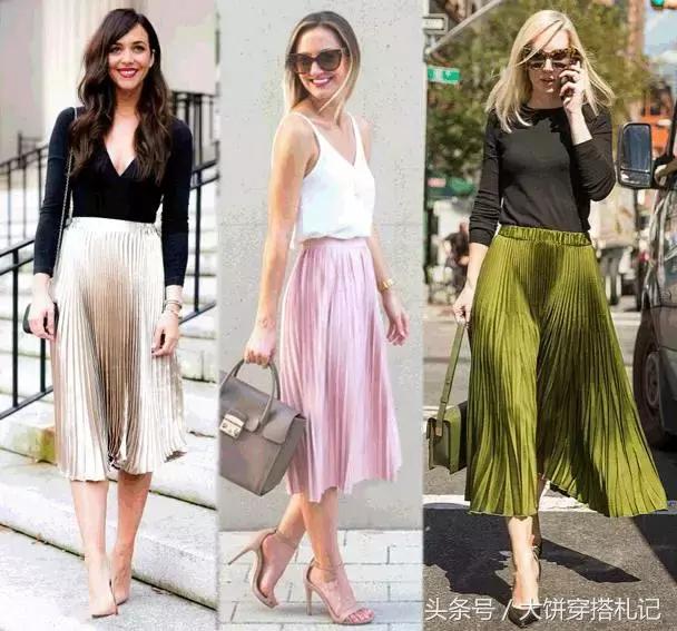 不同颜色百褶裙穿搭春天,不同身高百褶裙长度