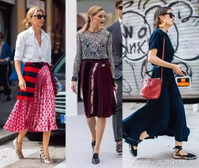 不同颜色百褶裙穿搭春天,不同身高百褶裙长度