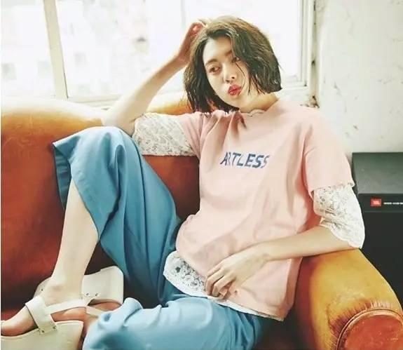 谭松韵小圆脸图,圆脸的谭松韵迷人的短发梨花头