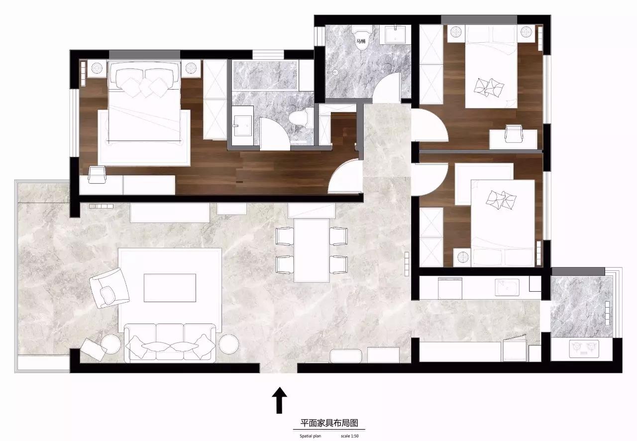 新乡房子装修风格现代简约100平,三居室装修风格大全2021现代北欧