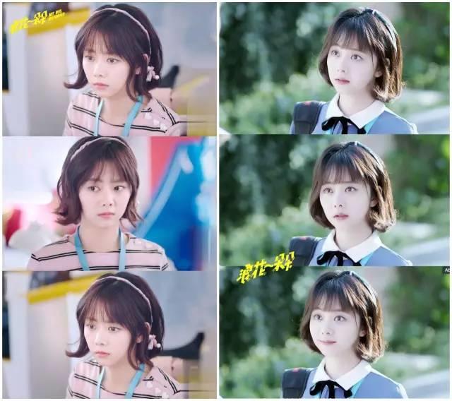 谭松韵小圆脸图,圆脸的谭松韵迷人的短发梨花头