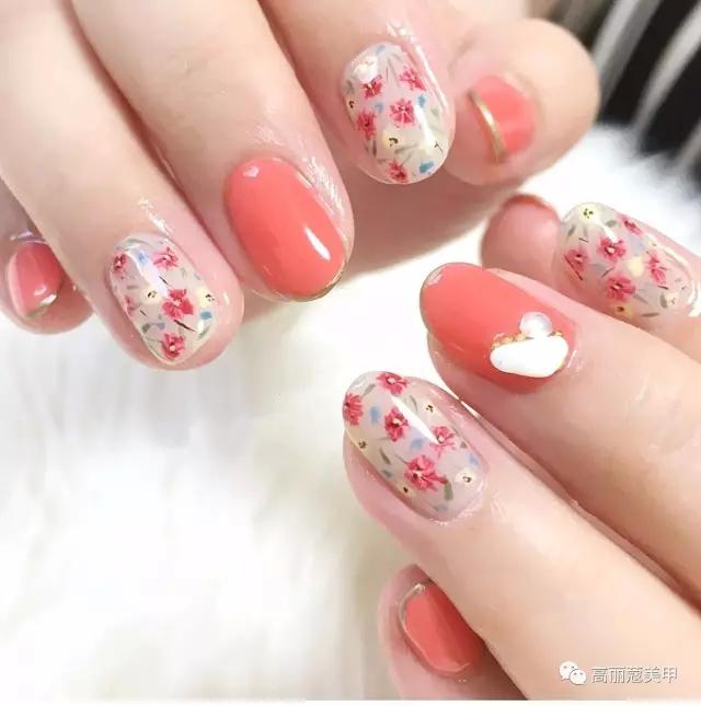 美甲推荐款式仙女,美甲推荐小花