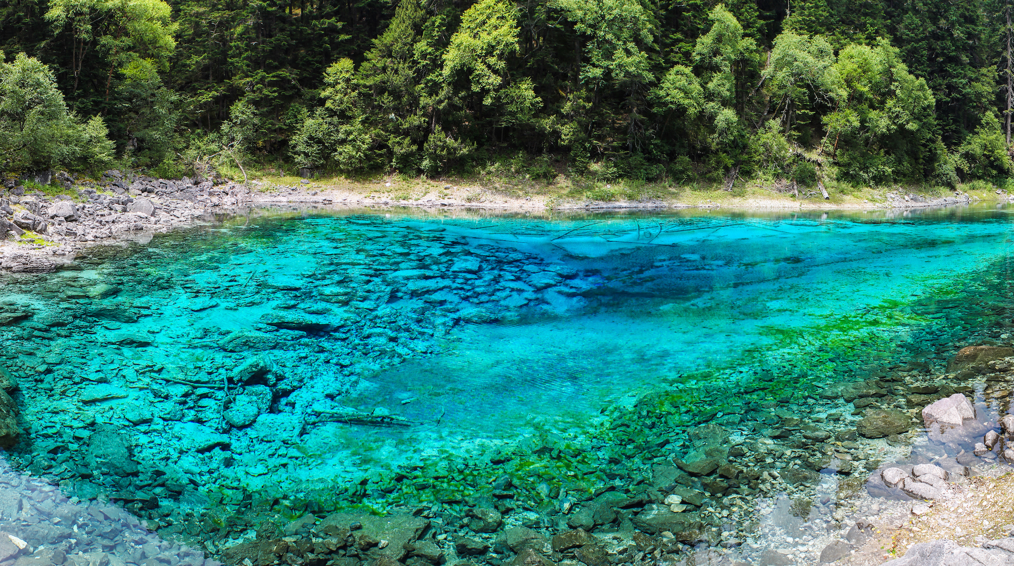 地震前的九寨沟美景,航拍地震前九寨沟所有景点