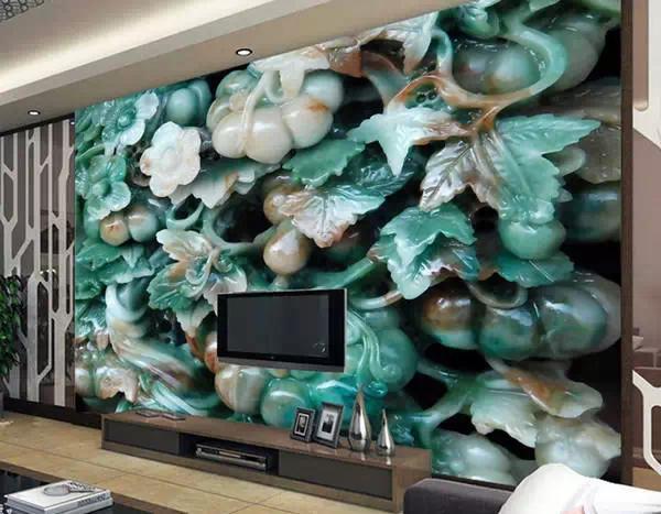 玉雕背景墙,岫岩玉雕背景墙