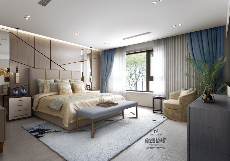别墅三层卧室吊顶设计,不吊顶卧室效果图现代简约2019
