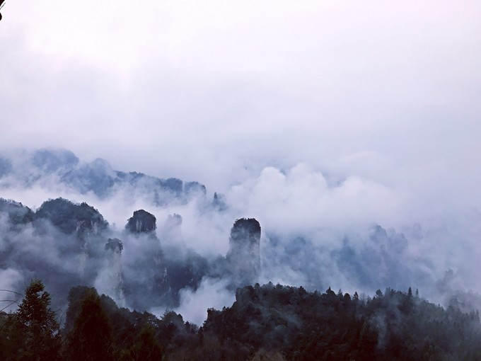 七天六晚长沙张家界吃货视角带你领略冰天雪地的张家