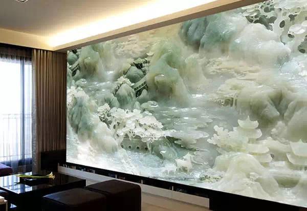 玉雕背景墙,岫岩玉雕背景墙
