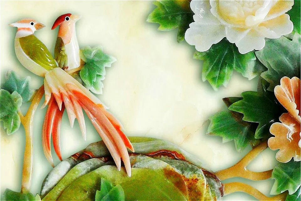 玉雕背景墙,岫岩玉雕背景墙