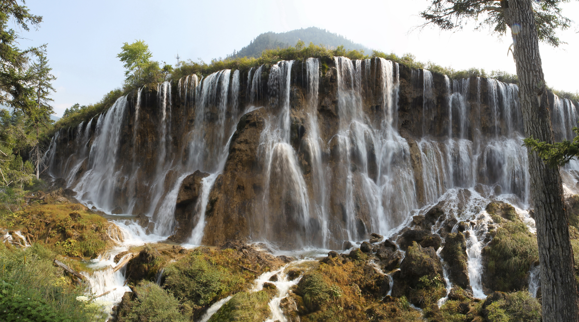 地震前的九寨沟美景,航拍地震前九寨沟所有景点