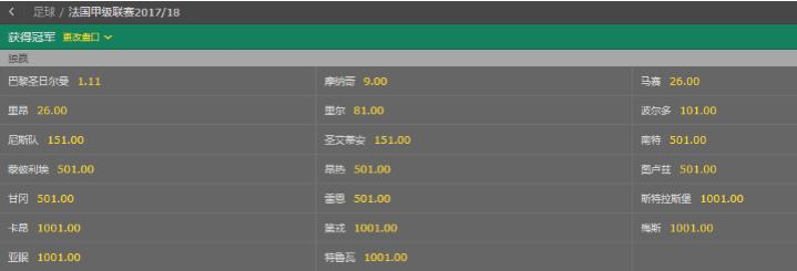2017法国联赛排名,2017-2018法甲具体赛程