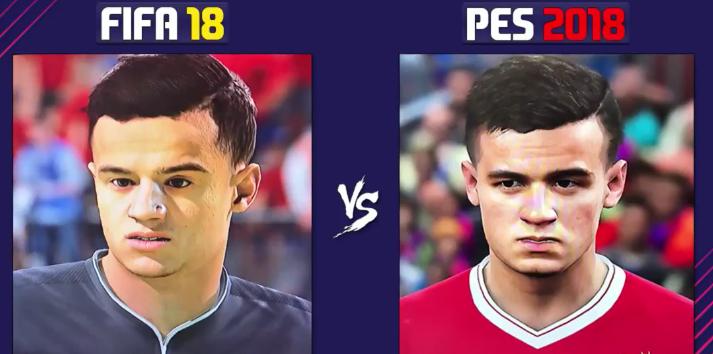 pes2018对战,实况足球2018和fifa18