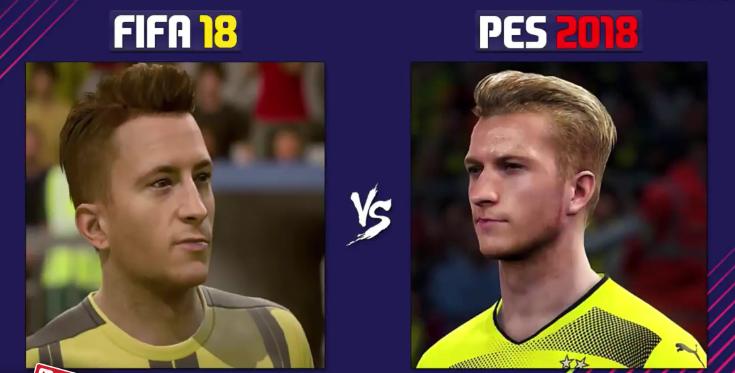 pes2018对战,实况足球2018和fifa18
