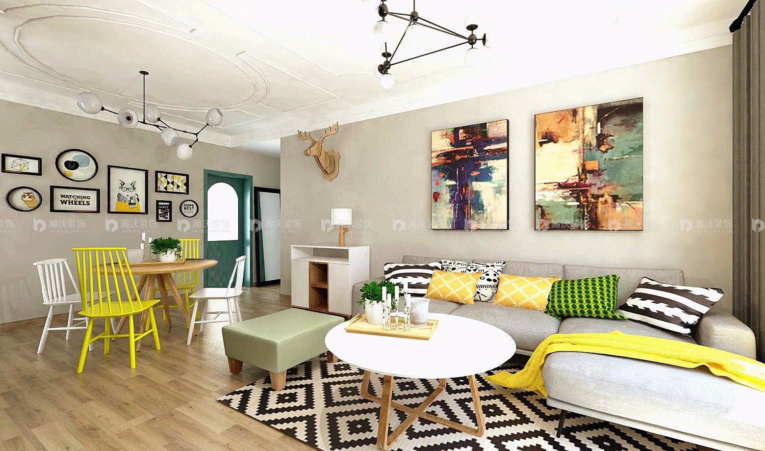 天域嘉园两室一厅装修,石家庄天域嘉园两室装修案例