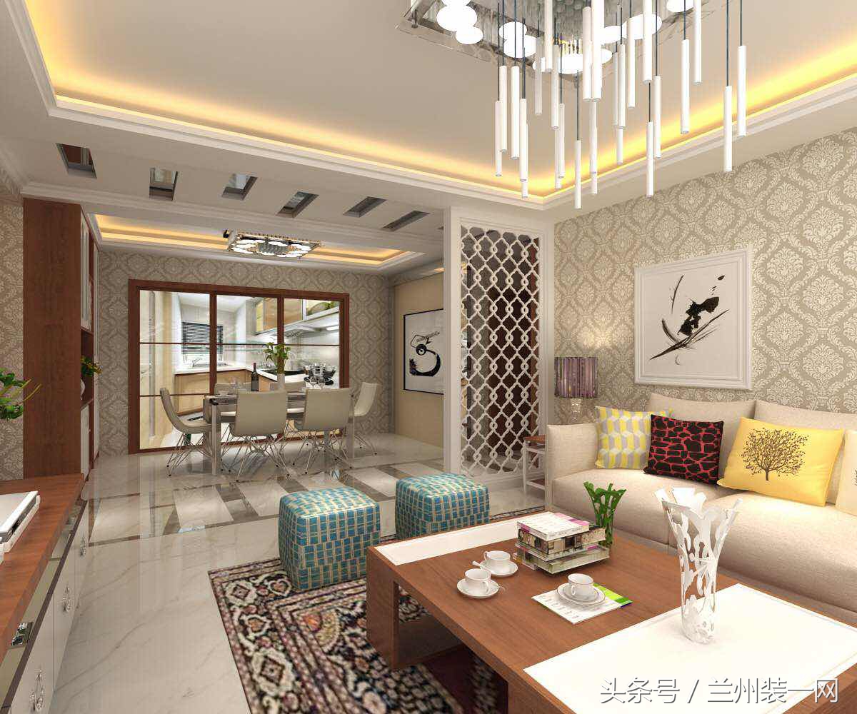 兰州50平米简约装修风格,兰州120平新中式风格装修效果图