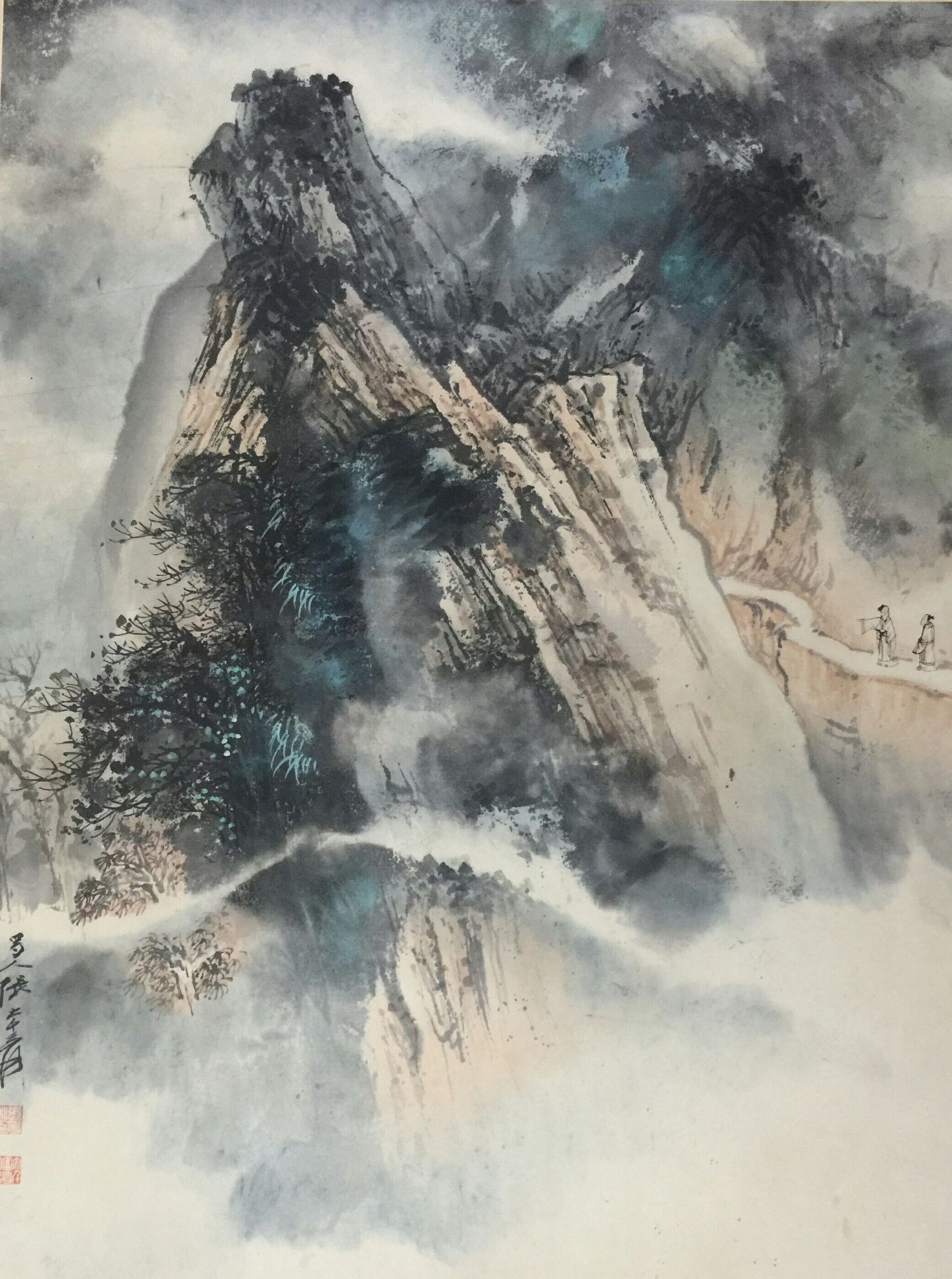 张大千的泼墨泼彩法具体是什么,张大千泼墨泼彩山水创作视频