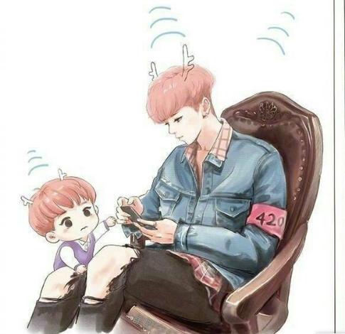 小狍子鹿晗,漫画版鹿晗