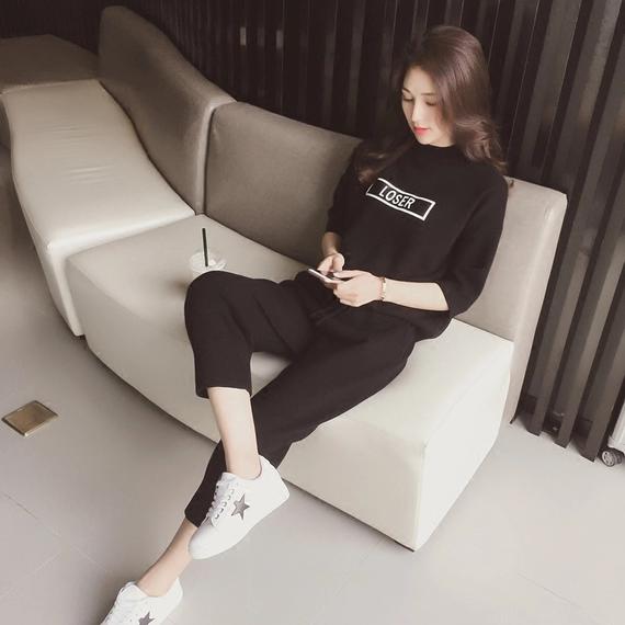 宽松韩版慵懒穿搭,韩国休闲简单温柔文艺穿搭