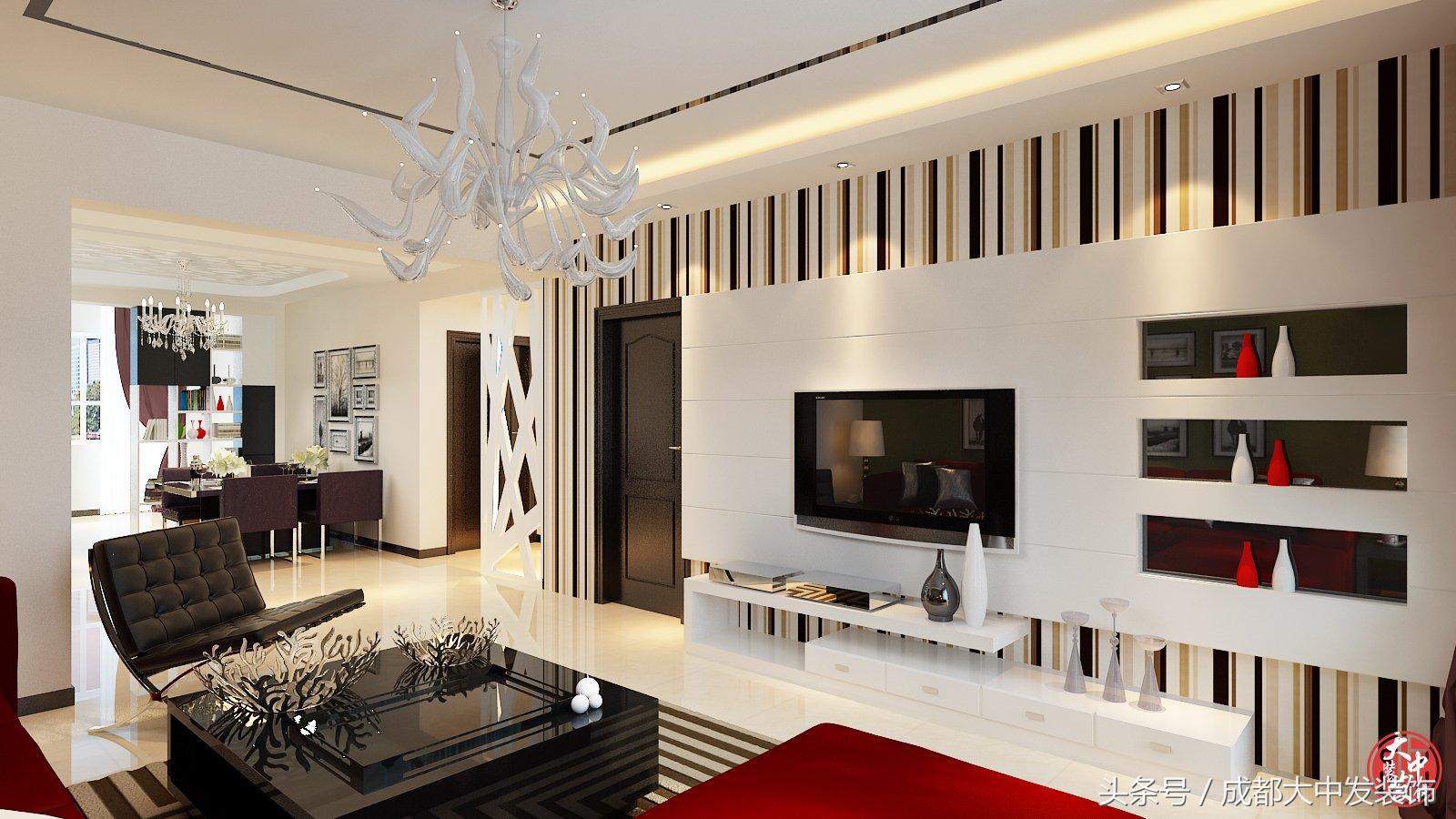 大客厅装修茶几,成都大中发装饰装修