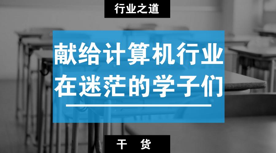 大三一位计算机专业学生的《献给所有迷茫的飞猪》