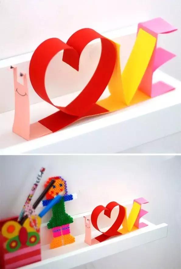 爱心简单折纸手工幼儿园,3-6岁幼儿折纸手工爱心