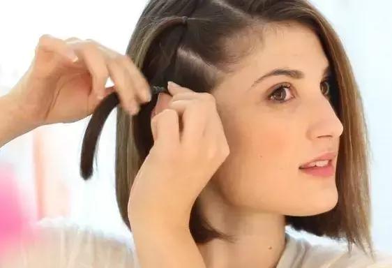 头发乱怎么扎低丸子头,头发尴尬期的各种扎法