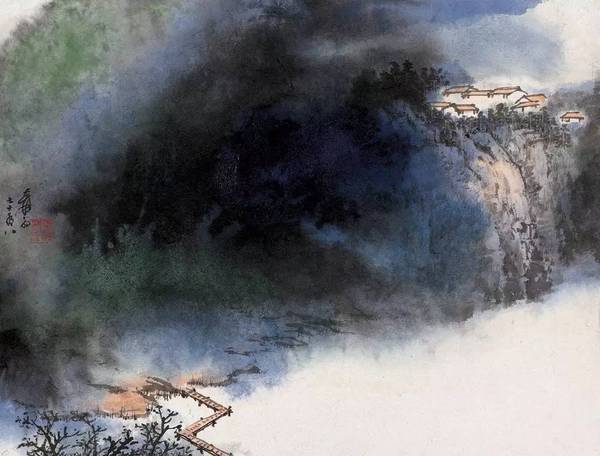 张大千的泼墨泼彩法具体是什么,张大千泼墨泼彩山水创作视频