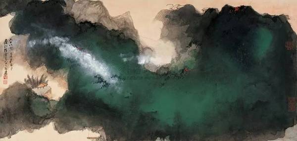 张大千的泼墨泼彩法具体是什么,张大千泼墨泼彩山水创作视频
