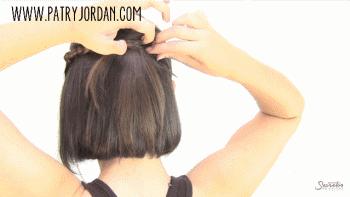 头发乱怎么扎低丸子头,头发尴尬期的各种扎法