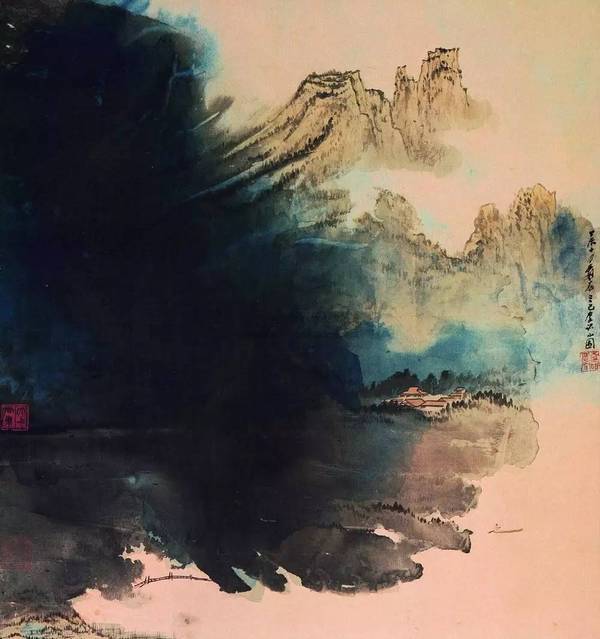 张大千的泼墨泼彩法具体是什么,张大千泼墨泼彩山水创作视频