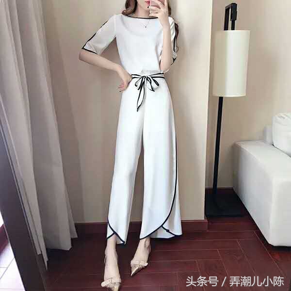 今年超火的阔腿裤穿搭显高,阔腿裤穿出长腿