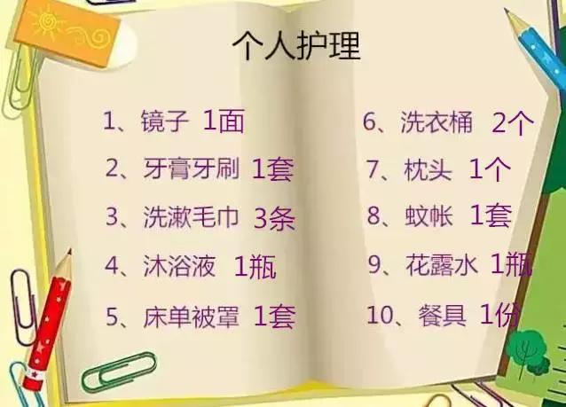 孩子开学必备10大物品,孩子入学用品