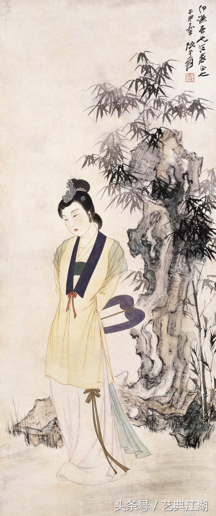 中国历代绘画大师长卷经典仕女图,国画大师的仕女图精品