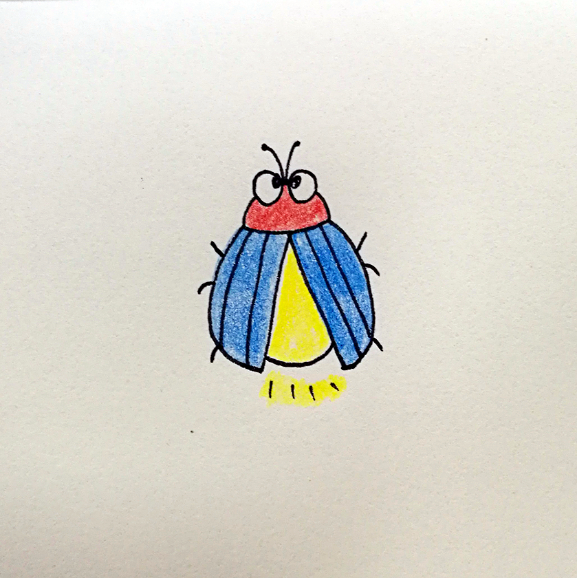 小女孩抓萤火虫简笔画,萤火虫的简笔画怎么画简单又好看