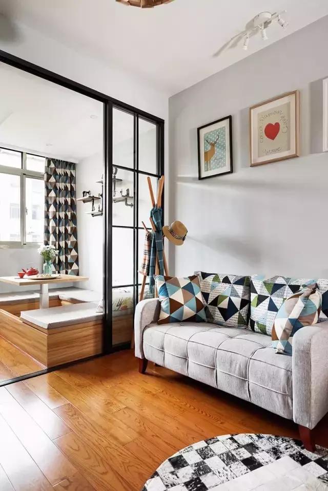 北欧玻璃隔断屏风,北欧风格玻璃隔断效果图大全