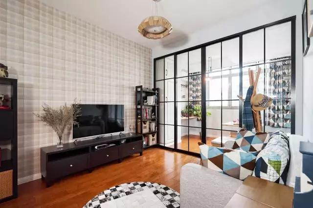 北欧玻璃隔断屏风,北欧风格玻璃隔断效果图大全