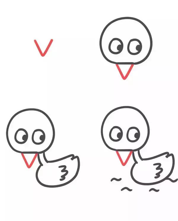 6-12岁儿童绘画简笔画小动物,26个英文字母小写简笔画