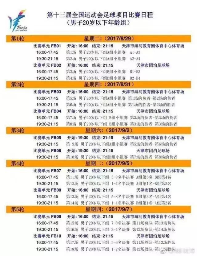全运会男排u20赛程,全运会足球男子u20回放