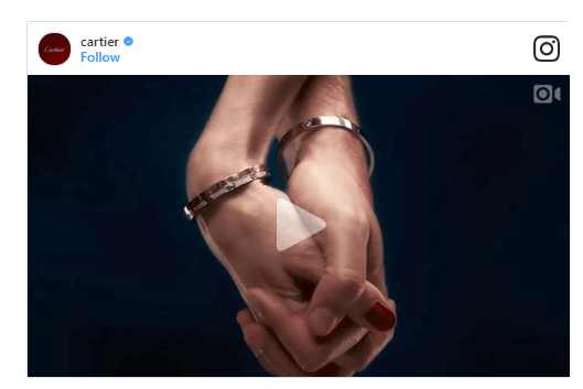 cartierlove系列宽版4钻玫瑰金手镯,cartierlove手镯戴法