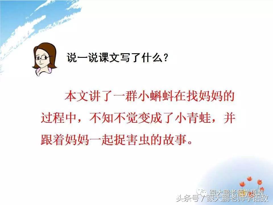 小蝌蚪找妈妈课文讲课ppt,小蝌蚪找妈妈课件