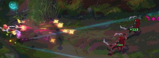 lol星之守护者卡莎炫彩特效展示,lol星之守护者阿狸特效