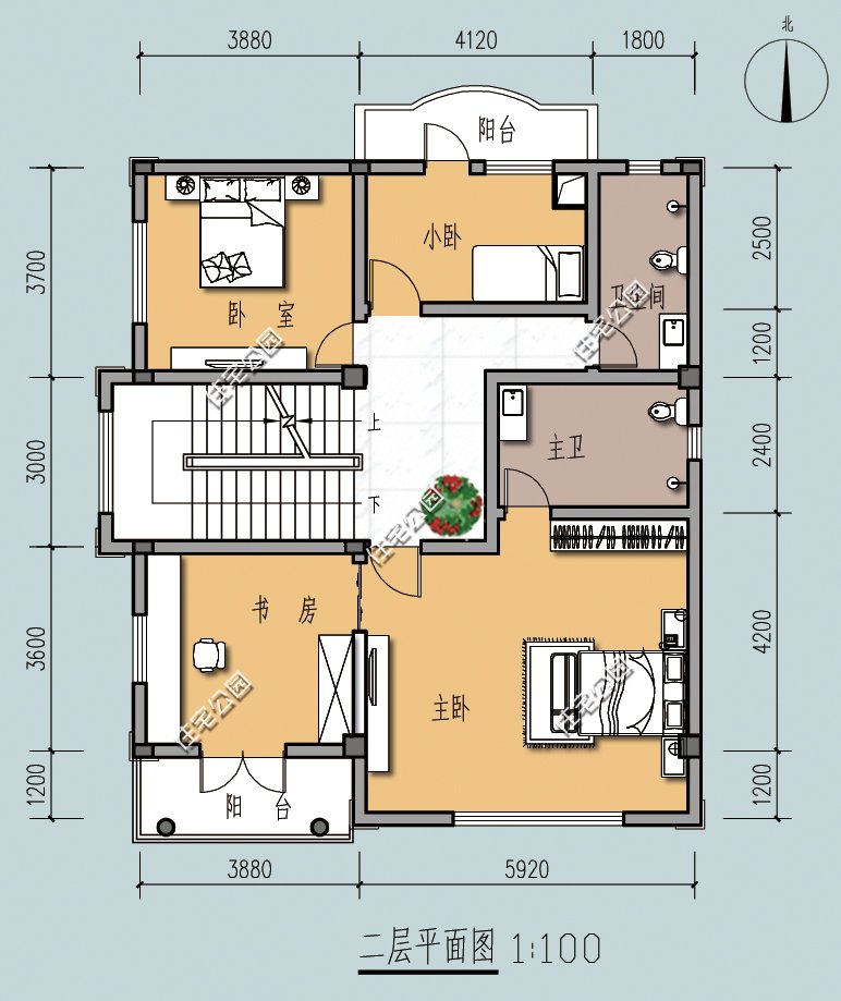 面宽20米进深10米别墅双拼,面宽18米进深10米二层别墅