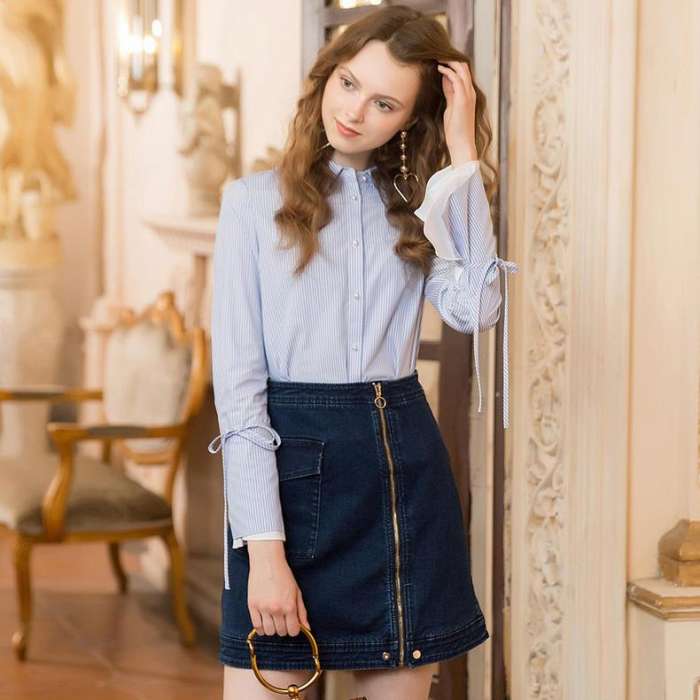 经典百搭条纹衬衫,条纹衬衫一衣多穿系列风格