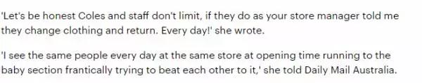 疑澳洲华人妈妈组团在Coles狂扫奶粉！引发当地民愤
