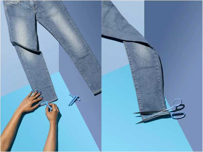 牛仔裤买来太长怎么办,男士牛仔裤裤腿怎么卷